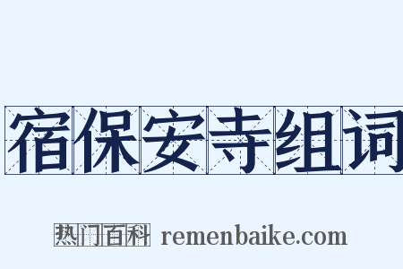宿保安寺组词是什么意思的图片